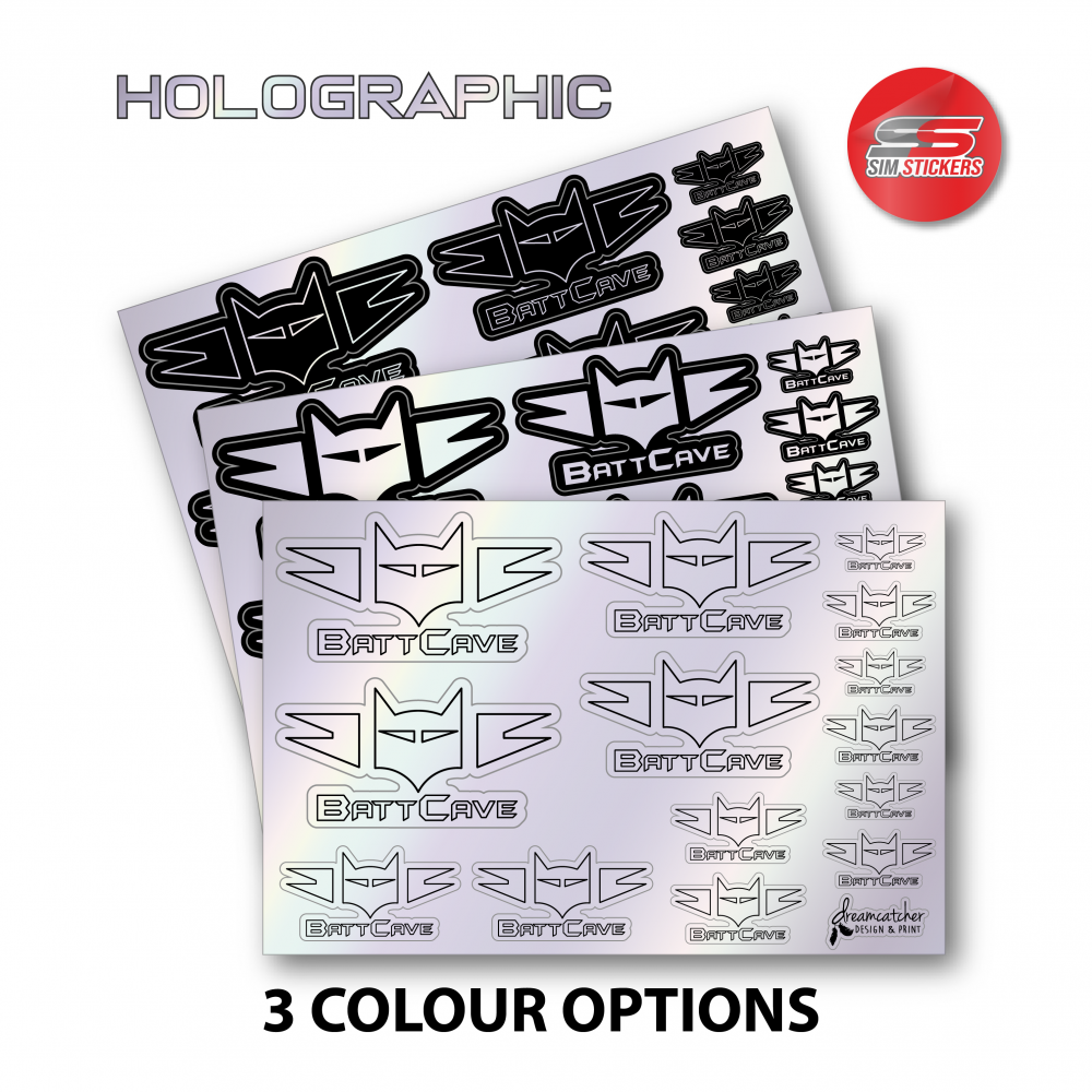 BattCave Holographic Stickers – BATTCAVE