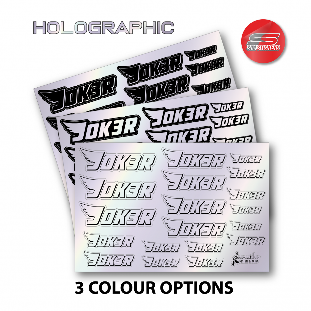 JOK3R Holographic Stickers – BATTCAVE