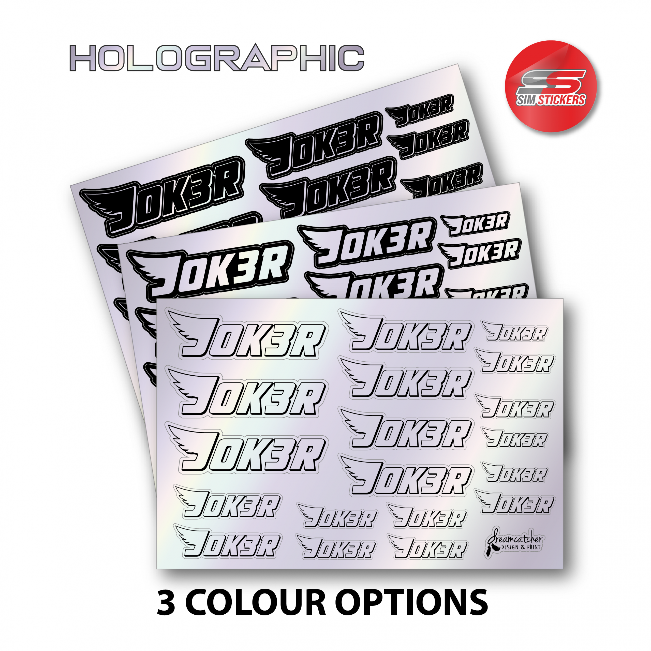 JOK3R Holographic Stickers - BATTCAVE