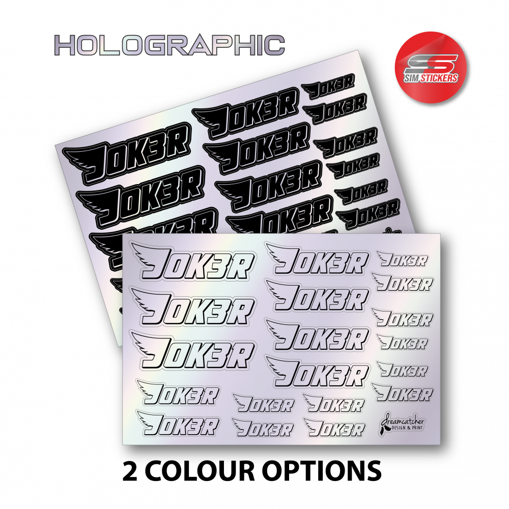 JOK3R Holographic Stickers – BATTCAVE